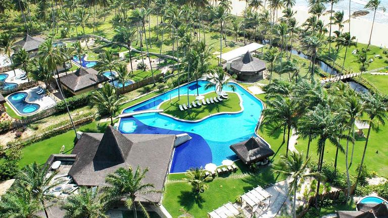 Clients can book a guestroom, a suite or a private beach bungalow at the Anantara Marau Bahia Resort in Brazil.